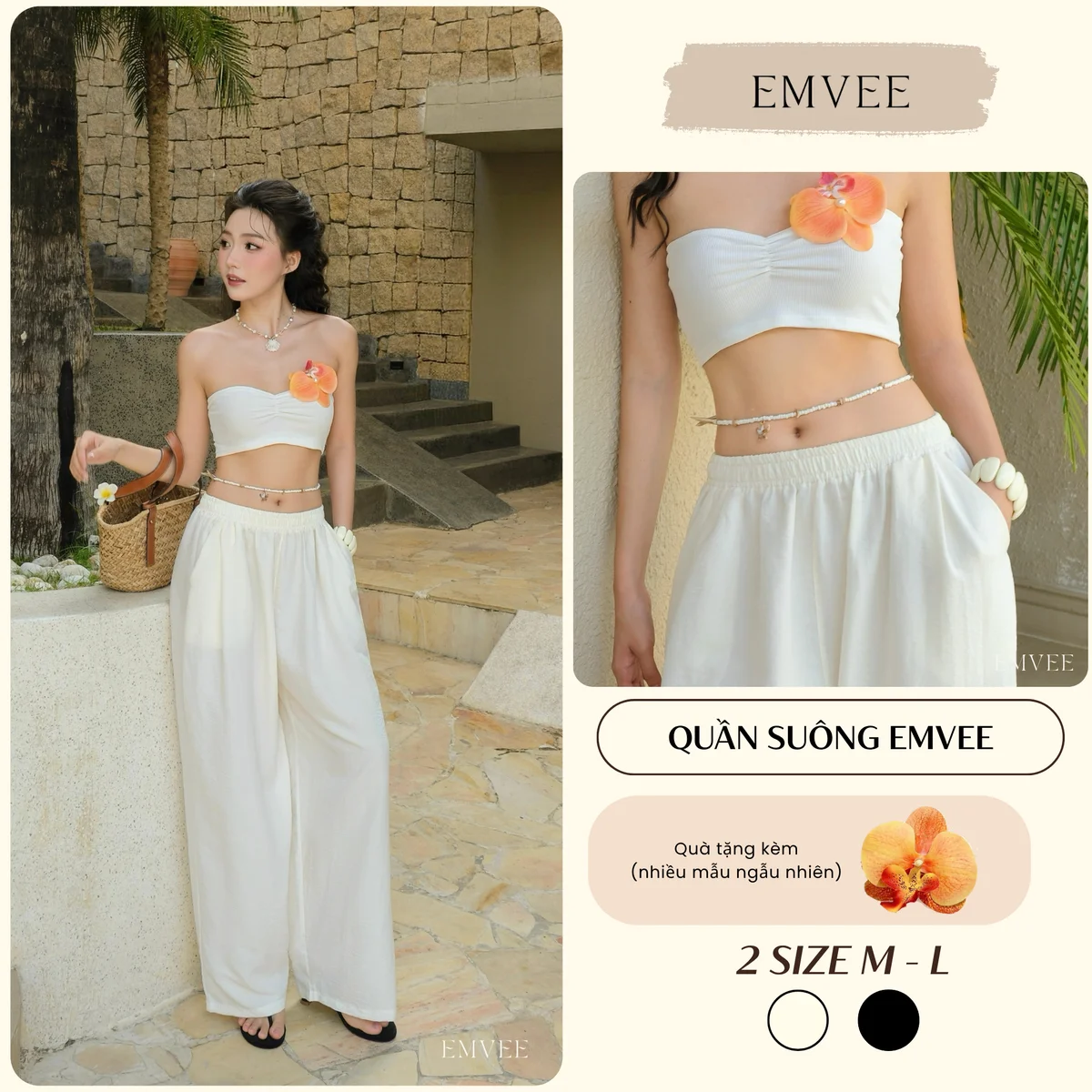 EMVEE Quần Đũi Mộc
